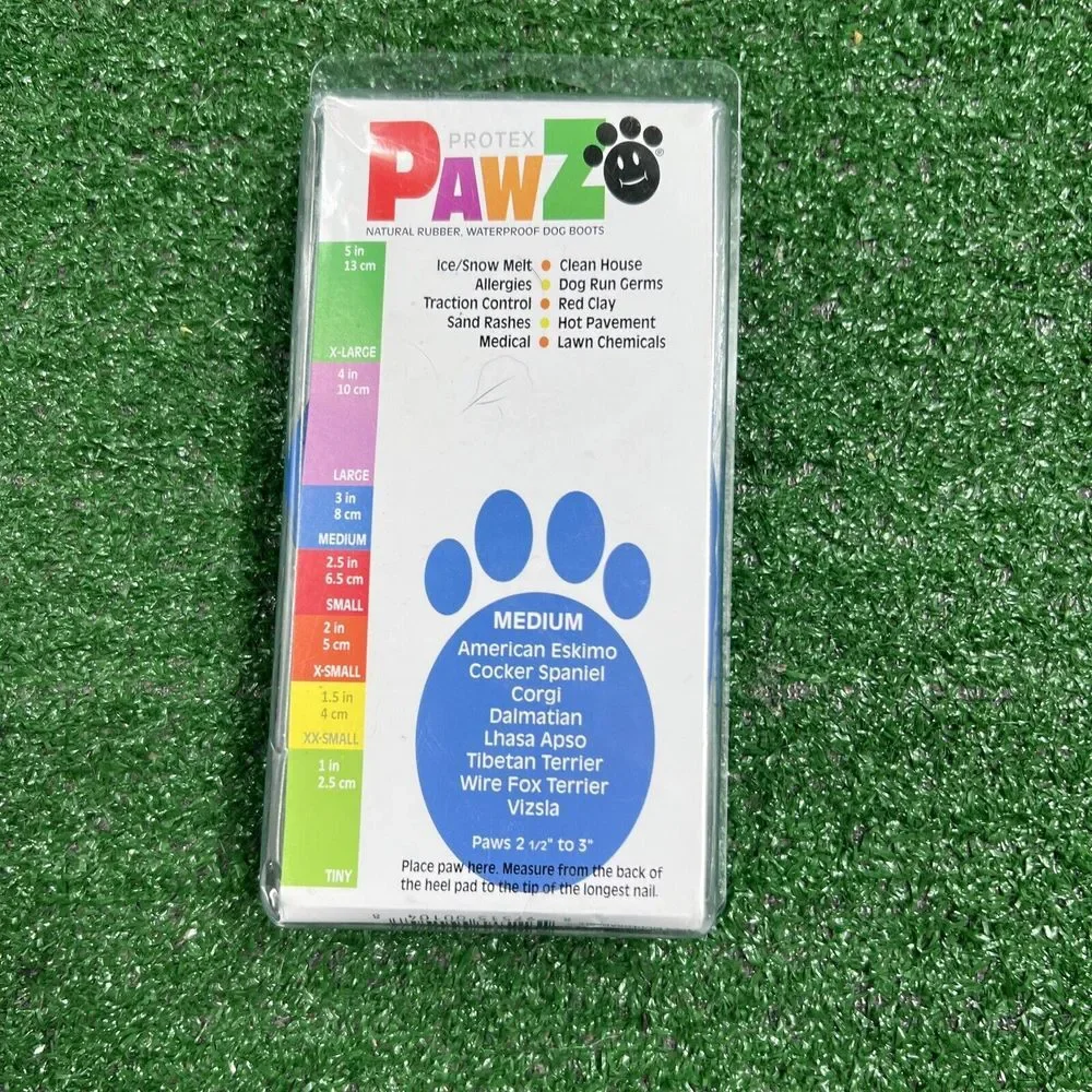 Protex Medium Blue Rubber Dog Boots‎ Reusable Waterproof New